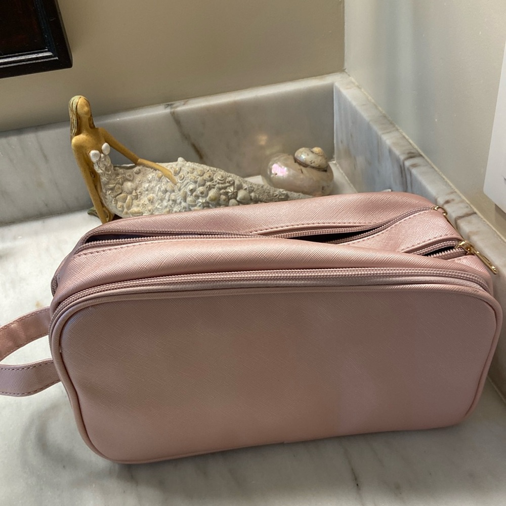 Pink makeup bathroom bag